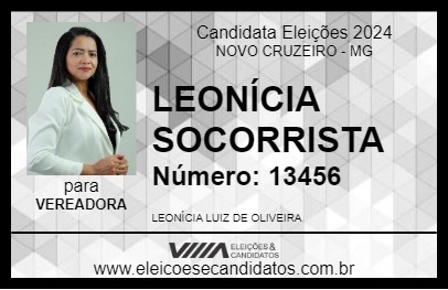 Candidato LEONÍCIA SOCORRISTA 2024 - NOVO CRUZEIRO - Eleições