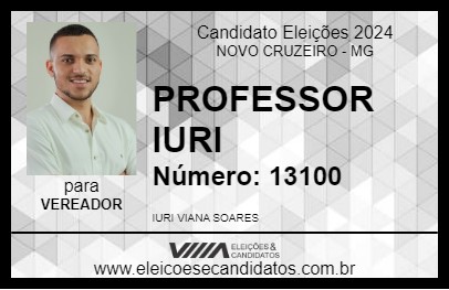 Candidato PROFESSOR IURI 2024 - NOVO CRUZEIRO - Eleições