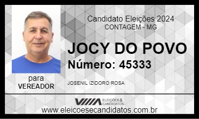 Candidato JOCY DO POVO 2024 - CONTAGEM - Eleições