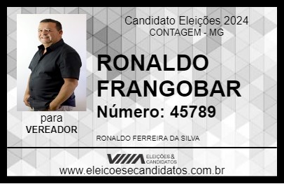 Candidato RONALDO FRANGOBAR 2024 - CONTAGEM - Eleições