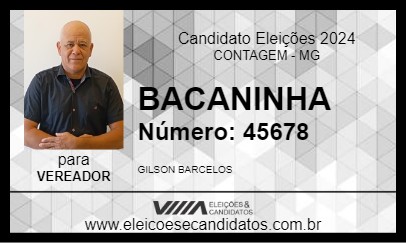 Candidato BACANINHA 2024 - CONTAGEM - Eleições