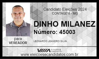 Candidato DINHO MILANEZ 2024 - CONTAGEM - Eleições