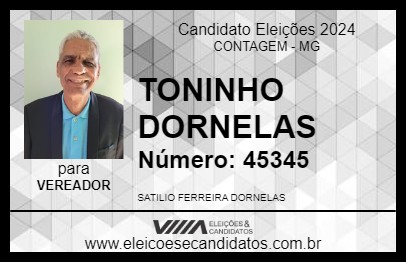 Candidato TONINHO DORNELAS 2024 - CONTAGEM - Eleições