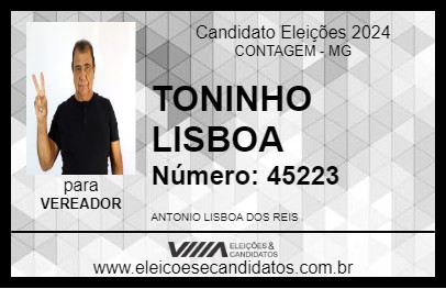 Candidato TONINHO LISBOA 2024 - CONTAGEM - Eleições