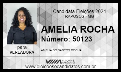 Candidato AMELIA ROCHA 2024 - RAPOSOS - Eleições