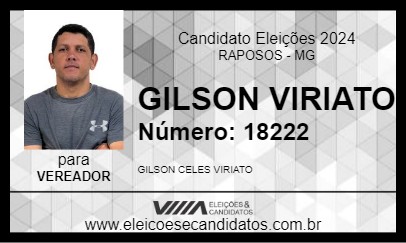 Candidato GILSON VIRIATO 2024 - RAPOSOS - Eleições