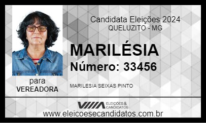 Candidato MARILÉSIA 2024 - QUELUZITO - Eleições