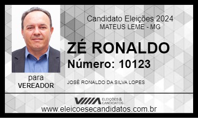 Candidato ZÉ RONALDO 2024 - MATEUS LEME - Eleições