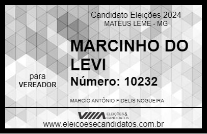 Candidato MARCINHO DO LEVI 2024 - MATEUS LEME - Eleições