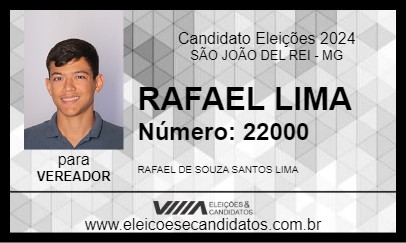 Candidato RAFAEL LIMA 2024 - SÃO JOÃO DEL REI - Eleições