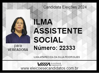 Candidato ILMA ASSISTENTE SOCIAL 2024 - SÃO JOÃO DEL REI - Eleições