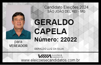 Candidato GERALDO CAPELA 2024 - SÃO JOÃO DEL REI - Eleições