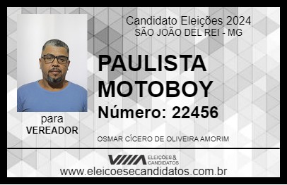 Candidato PAULISTA MOTOBOY 2024 - SÃO JOÃO DEL REI - Eleições