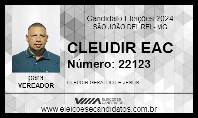 Candidato CLEUDIR EAC 2024 - SÃO JOÃO DEL REI - Eleições