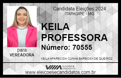 Candidato KEILA PROFESSORA 2024 - ITAPAGIPE - Eleições