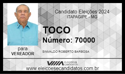 Candidato TOCO 2024 - ITAPAGIPE - Eleições