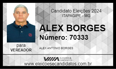 Candidato ALEX BORGES 2024 - ITAPAGIPE - Eleições