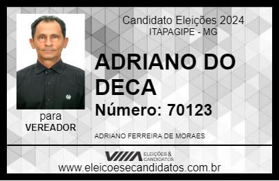 Candidato ADRIANO DO DECA 2024 - ITAPAGIPE - Eleições