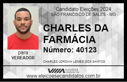 Candidato CHARLES DA FARMÁCIA 2024 - SÃO FRANCISCO DE SALES - Eleições