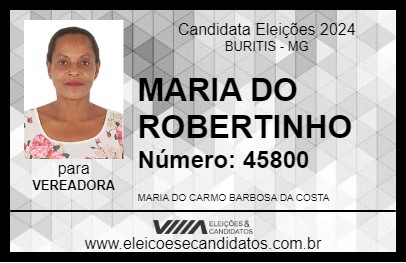 Candidato MARIA DO ROBERTINHO 2024 - BURITIS - Eleições