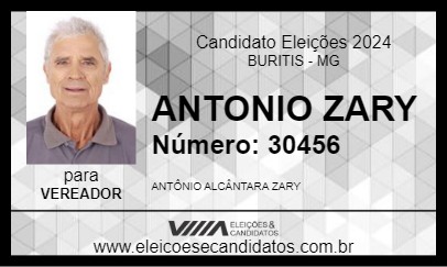 Candidato ANTONIO ZARY 2024 - BURITIS - Eleições