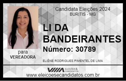 Candidato LI DA BANDEIRANTES 2024 - BURITIS - Eleições