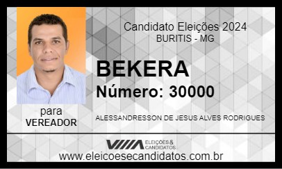 Candidato BEKERA 2024 - BURITIS - Eleições