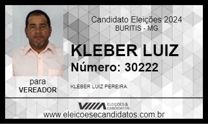 Candidato KLEBER LUIZ 2024 - BURITIS - Eleições