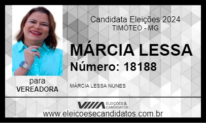 Candidato MÁRCIA LESSA 2024 - TIMÓTEO - Eleições