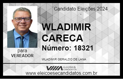 Candidato WLADIMIR CARECA 2024 - TIMÓTEO - Eleições