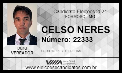 Candidato CELSO NERES 2024 - FORMOSO - Eleições