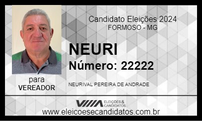 Candidato NEURI 2024 - FORMOSO - Eleições