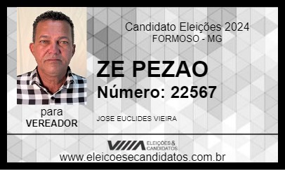 Candidato ZE PEZAO 2024 - FORMOSO - Eleições