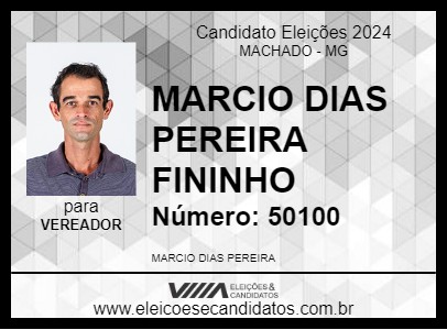 Candidato MARCIO DIAS FININHO 2024 - MACHADO - Eleições