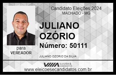 Candidato JULIANO OZÓRIO 2024 - MACHADO - Eleições