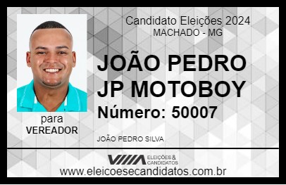 Candidato JOÃO PEDRO JP MOTOBOY 2024 - MACHADO - Eleições