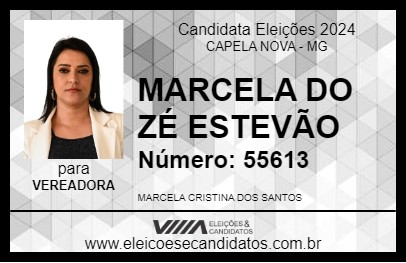 Candidato MARCELA DO ZÉ ESTEVÃO 2024 - CAPELA NOVA - Eleições