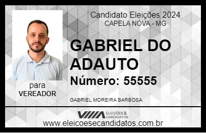 Candidato GABRIEL DO ADAUTO 2024 - CAPELA NOVA - Eleições