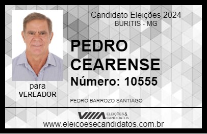 Candidato PEDRO CEARENSE 2024 - BURITIS - Eleições