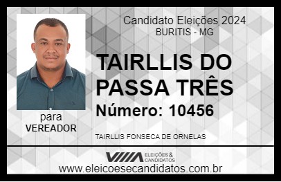 Candidato TAIRLLIS DO PASSA TRÊS 2024 - BURITIS - Eleições