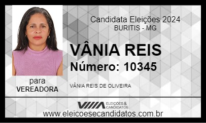 Candidato VÂNIA REIS 2024 - BURITIS - Eleições