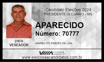 Candidato APARECIDO 2024 - PRESIDENTE OLEGÁRIO - Eleições