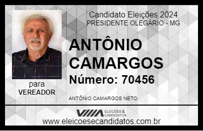 Candidato ANTÔNIO CAMARGOS 2024 - PRESIDENTE OLEGÁRIO - Eleições