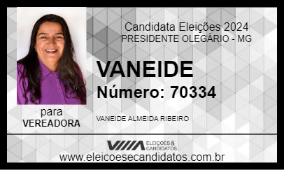 Candidato VANEIDE 2024 - PRESIDENTE OLEGÁRIO - Eleições