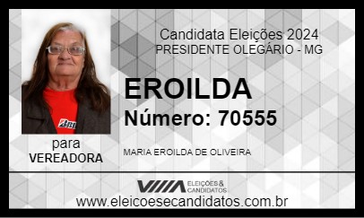 Candidato EROILDA 2024 - PRESIDENTE OLEGÁRIO - Eleições