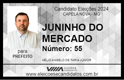 Candidato JUNINHO DO MERCADO 2024 - CAPELA NOVA - Eleições