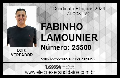 Candidato FABINHO LAMOUNIER 2024 - ARCOS - Eleições