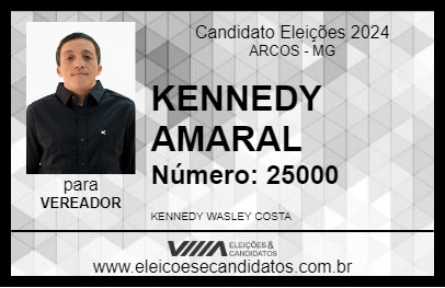 Candidato KENNEDY AMARAL 2024 - ARCOS - Eleições