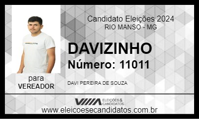 Candidato DAVIZINHO 2024 - RIO MANSO - Eleições