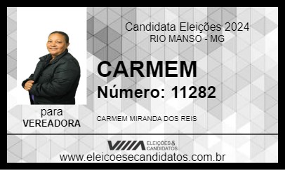 Candidato CARMEM 2024 - RIO MANSO - Eleições